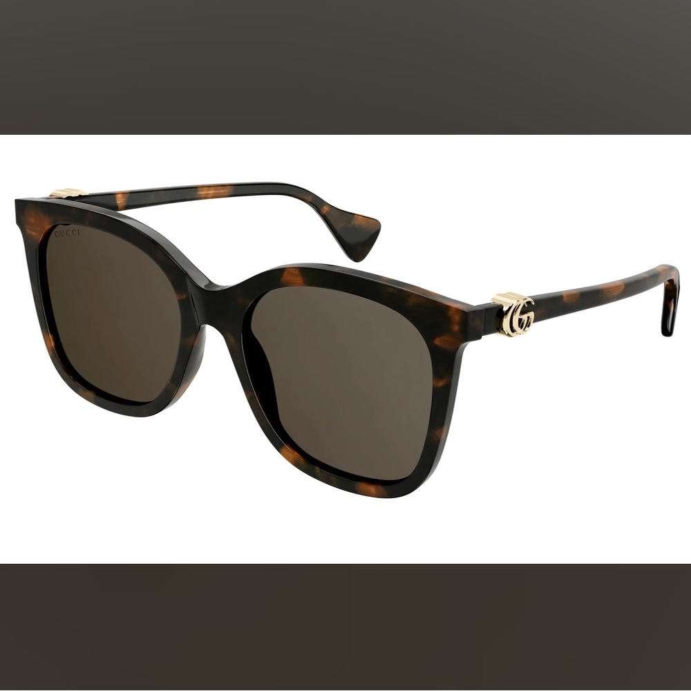 Gucci Sunglasses in Tortoise and Gold- Oversized